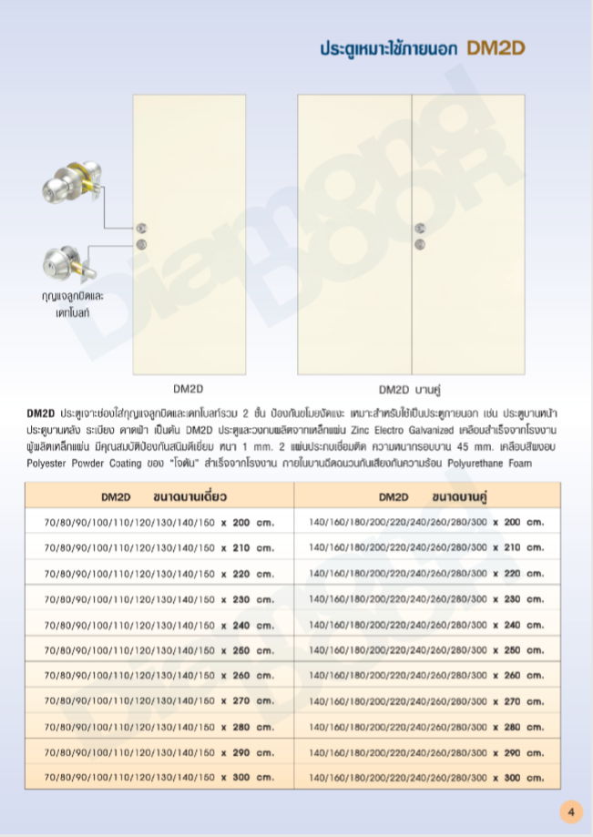 ประตูใช้ภายนอก  - Diamond Door ไดมอนด์ดอร์