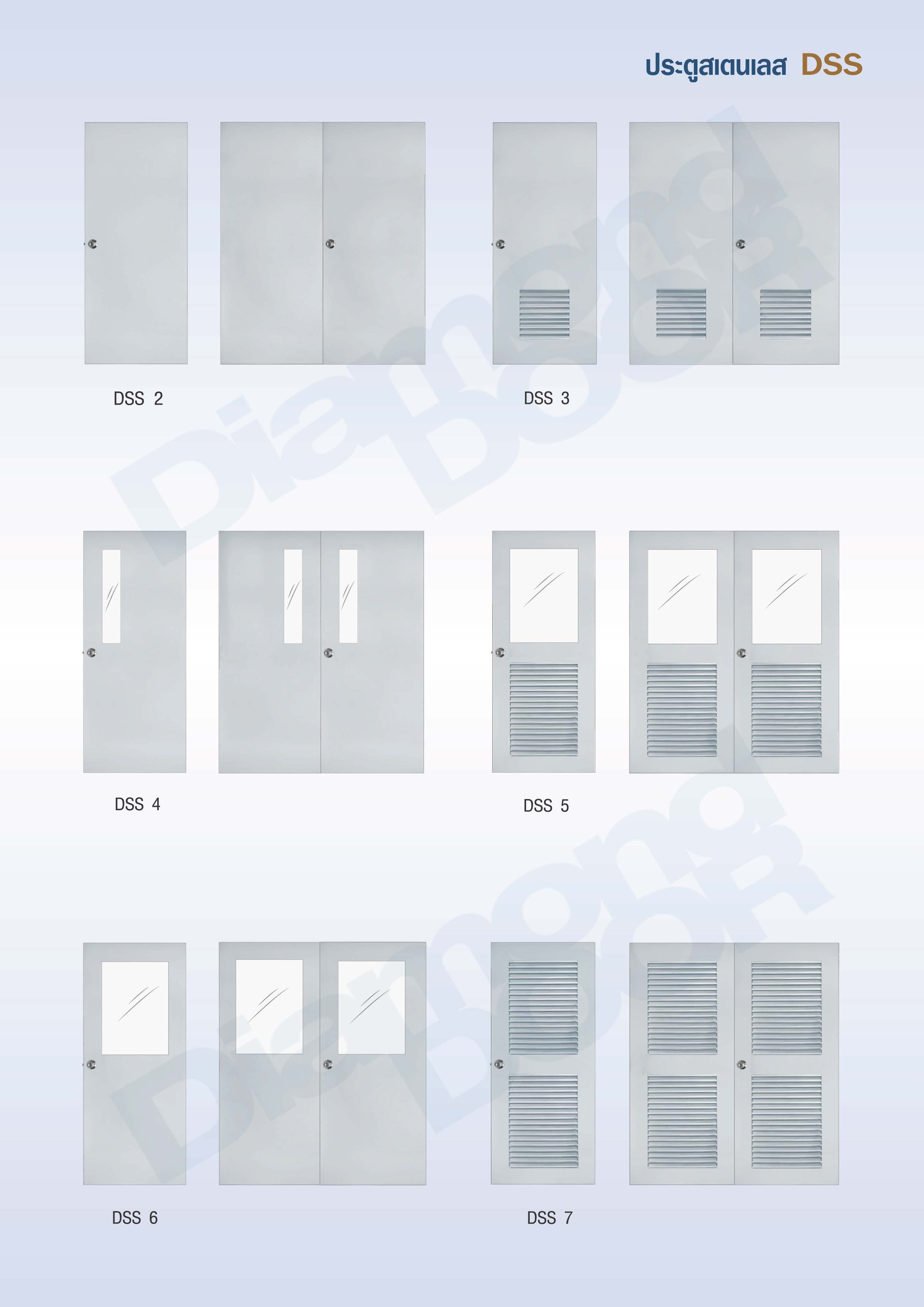 ประตูสแตนเลส DSS2-7 - ประตูเหล็กไดมอนด์ดอร์ DiamondDoor